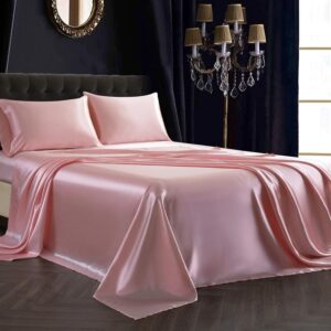 Light Pink Satin Bedding