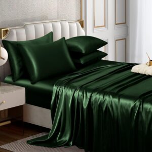 Dark Green Satin Bedding